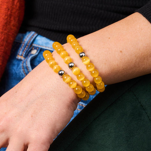 Erntemond | 925 Sterling Silber | Cheshire Glas Armband